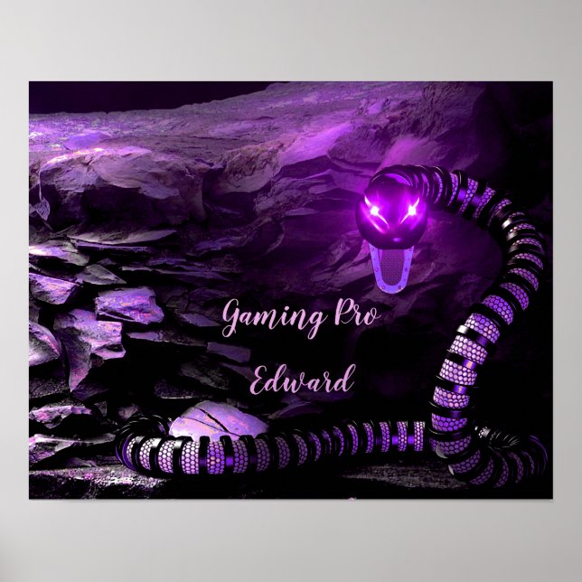 Poster Serpent Imaginaire Gamer personnalisé (Devant)