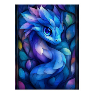 Poster Serpent mystique coiling dans une forêt enchantée