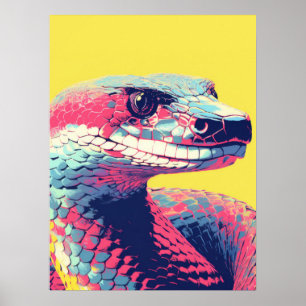 Poster Serpent Vibrant : Serpent Pop Art