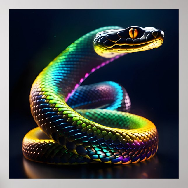 Poster Serpents Iridescents (Devant)