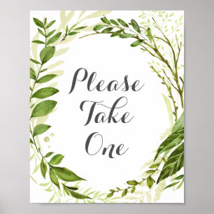 Poster Serre Verte S'Il Vous Plaît Prendre Un Signe Poste