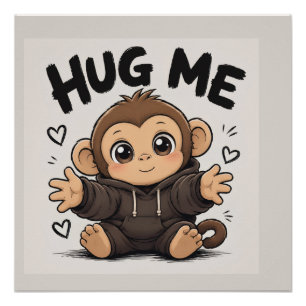Poster Serrer Moi Singe