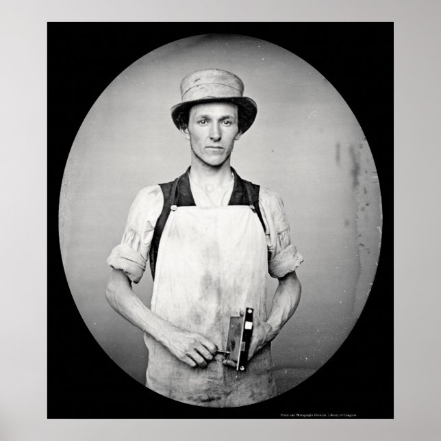 Poster serrurerie avec outils Daguerreotype 1852 (Devant)