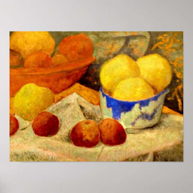 Poster Serusier - Pommes et bol bleu (Devant)