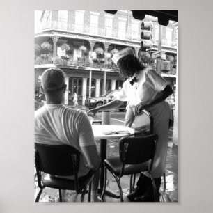 Poster Serveuse au Café du Monde New Orleans, Louisiane