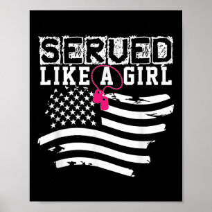 Poster Servi Comme Une Fille Mémorial Femmes Vétérans Fêt