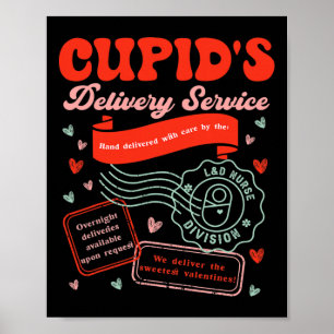 Poster Service de livraison Cupid Travail et de livraison