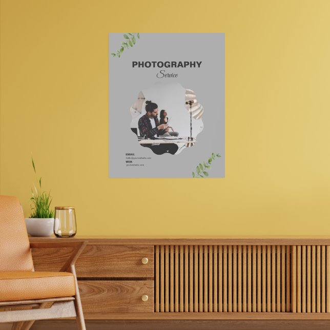 Poster Service de photographie moderne gris sur mesure (Salon 2)