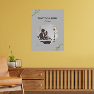 Poster Service de photographie moderne grise sur mesure