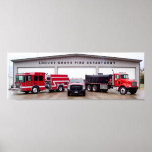 Poster Service d'incendie de Locust Grove