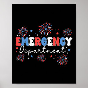 Poster Service d'urgence du 4 juillet aux États-Unis