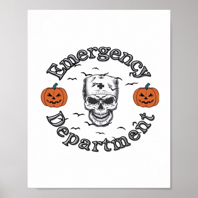 Poster Service D'Urgence Er Nurse Skeleton Hallo (Devant)