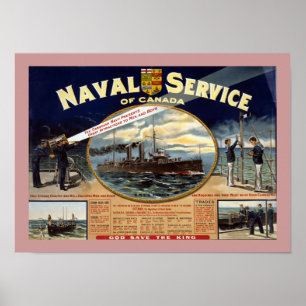 Poster Service naval du Canada (frontière)