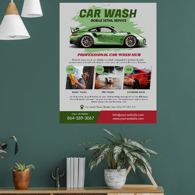 Poster Services de lavage de voiture (Salon 1)