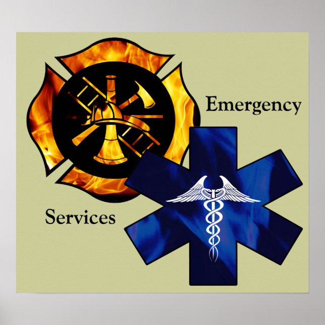Poster Services d'urgence (Devant)