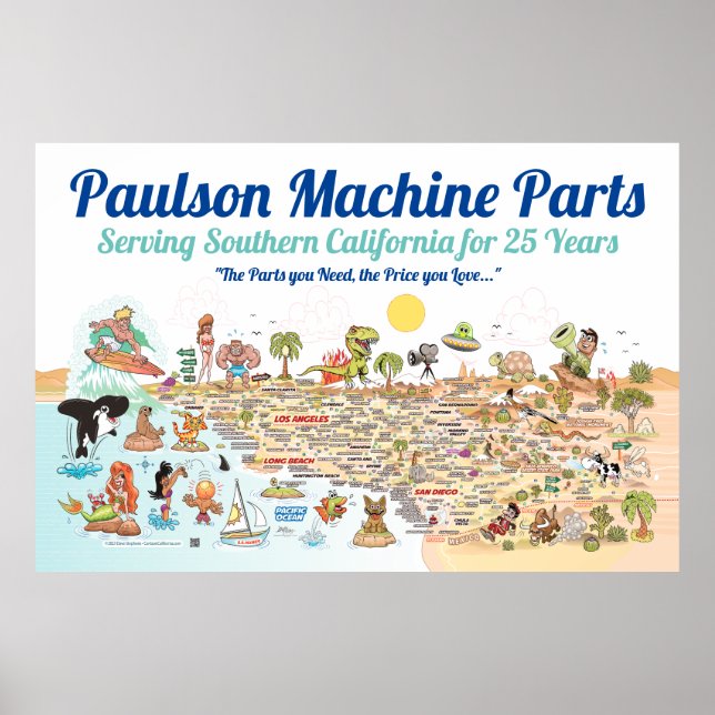 Poster Servir l'affiche personnalisée SoCal (Devant)