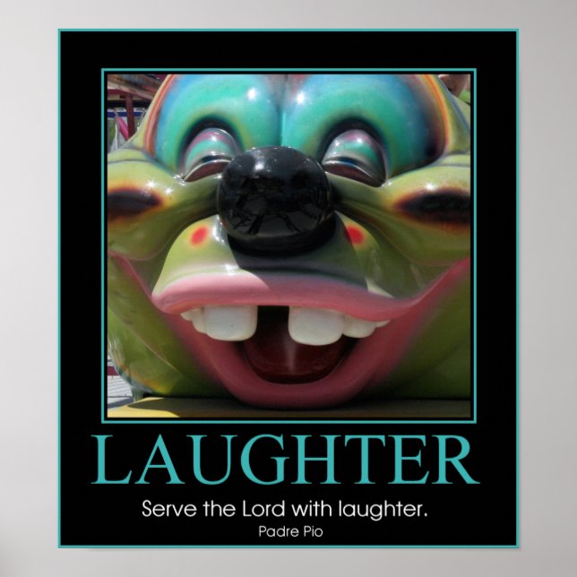 Poster Servir le Seigneur avec rire (Devant)