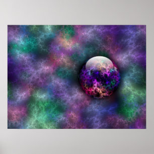 Poster Ses matériaux brillants