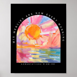 Poster Ses miséricordes sont nouvelles chaque matin chrét