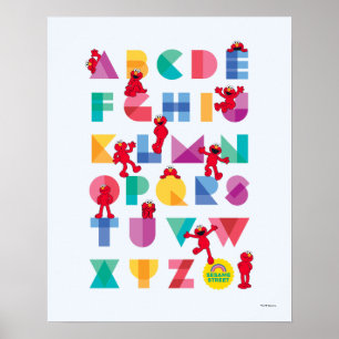 Poster Sesame Street   Alphabet d'Elmo