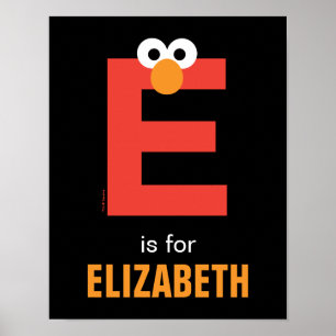 Poster Sesame Street   E est pour Elmo