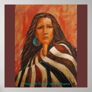 Poster "S'est enveloppé dans la tradition" par des