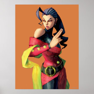 Poster S'est levé supportant deux doigts