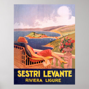 Poster Sestri Levante, Riviera Ligure, Italy