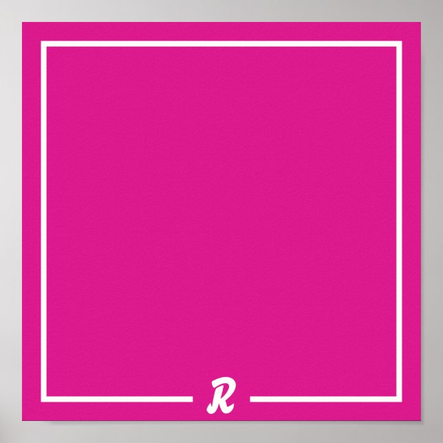 Poster Set de table à fleurs roses (Devant)