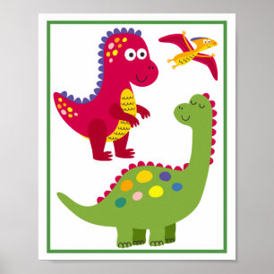 Poster Set d'impression Dinosaure Personnalisé