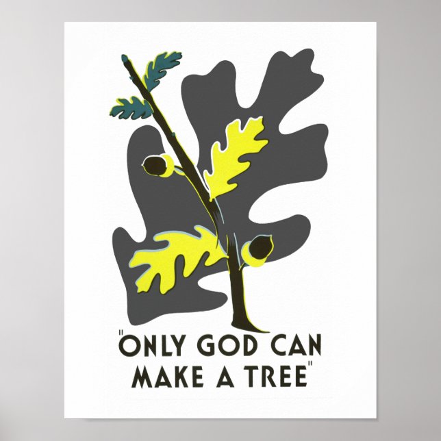 Poster Seul Dieu Peut Faire Un Arbre (Devant)