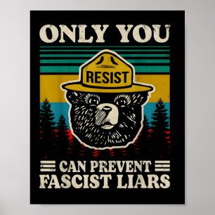 Poster Seule La Résistance Peut Empêcher Les Menteurs Fas