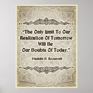 Poster Seule limite - Citation positive