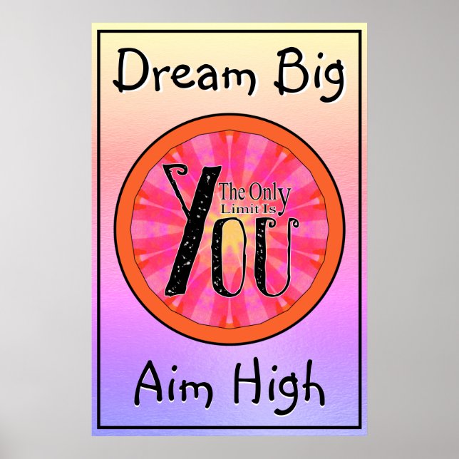 Poster Seule Limite : Citation Positive Du Texte Personna (Devant)