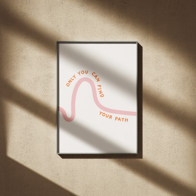 Poster Seule vous pouvez trouver votre chemin citation in (Créateur téléchargé)