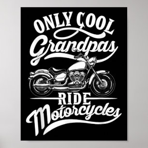 Poster Seulement Les Grandpas Ride Moto Devis Pour Grand-