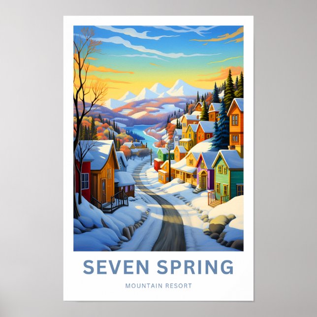 Poster Seven Spring Mountain Resort Imprimer (Devant)