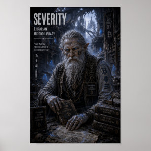 Poster Sévérité / Bibliothécaire / Bibliothèque d'Oxford