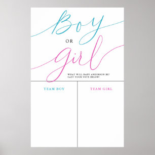 Poster Sexe Reveal Party Boy or Girl Prediction Signal