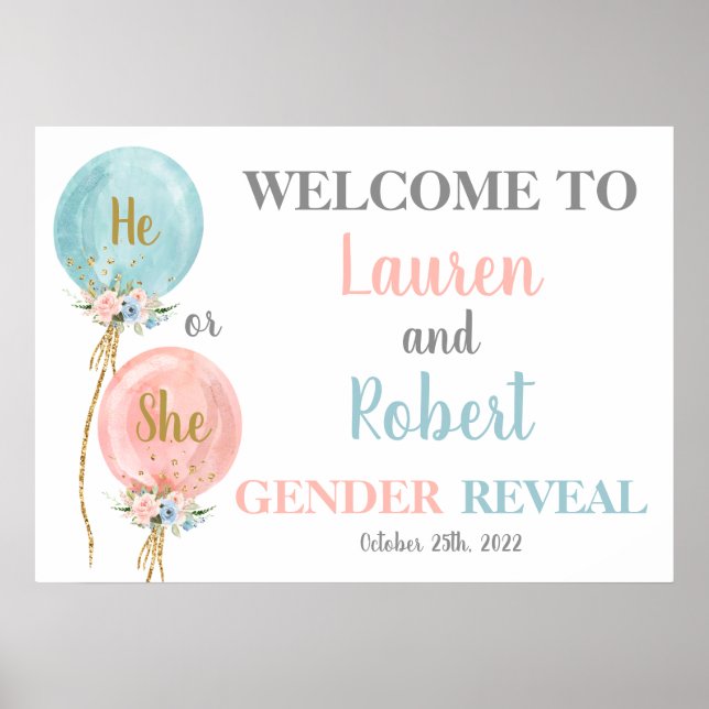 Poster Sexe révéler son signe de bienvenue (Devant)