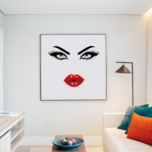 Poster Sexy Pop Art Red Lips