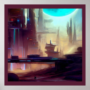 Poster SF City sur une planète étrange 3