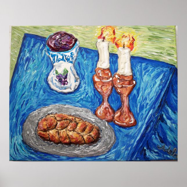 Poster "Shabbat Shalom" (Devant)