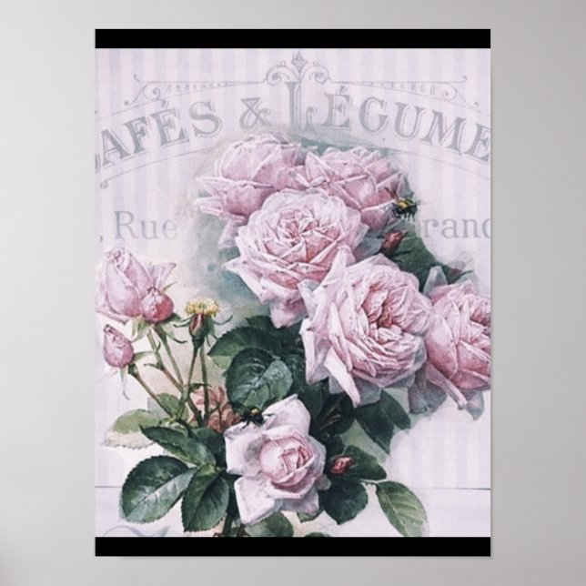 Poster shabby chic, découpage, victorien, français chic,  (Devant)