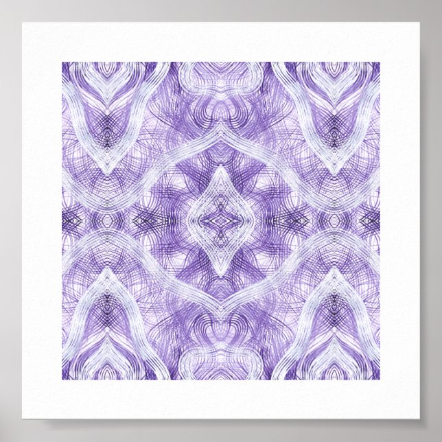Poster Shadow Abstract Light Purple Watercolor Art (Devant)