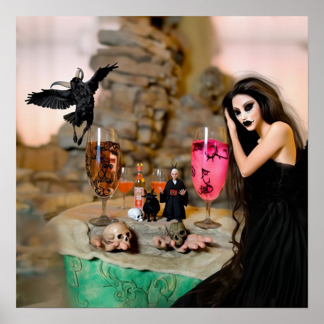 Poster Shadow Work Witchy Recovery AI Art Matte Value (Devant)