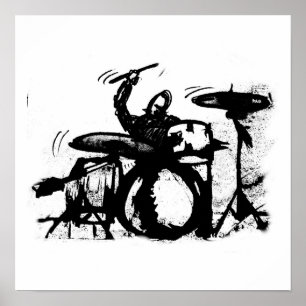 Poster shady drumer