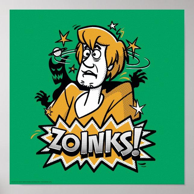 Poster Shaggy "Zoinks !" Graphic halftone (Devant)
