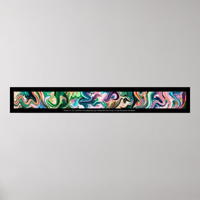Poster Shahada Calligraphie Arabe obtenue pour lutter con (Devant)