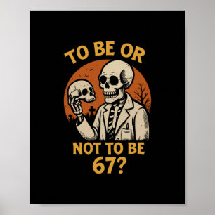 Poster Shakespeare 67 Mème Drôle Squelette Nerd Halloween